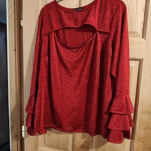 Elegant Red Women's Top